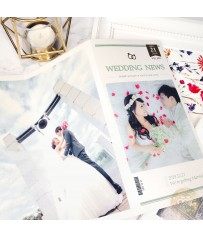 《WEDDING NEWS》P9531 歐美婚報三折式喜帖